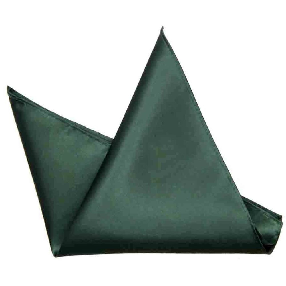 Eksel Pocket Square Green Silk Blend Men's